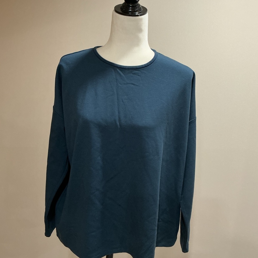 Eileen fisher teal tunic size large